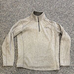 Eddie Bauer Men’s Light Gray Quarter-Zip Sweater